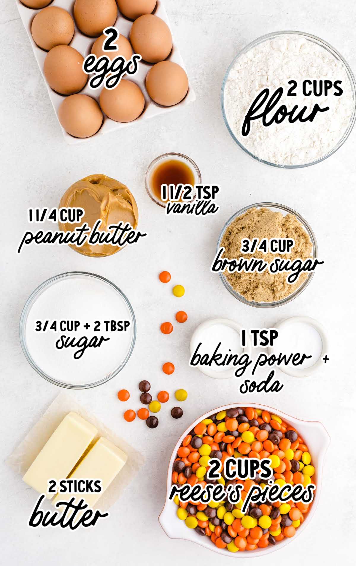 Reese's cookies raw ingredients that are labeled