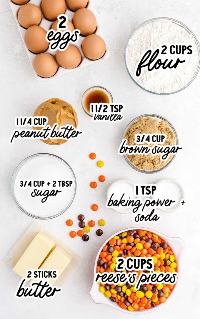 Reese's cookies raw ingredients that are labeled