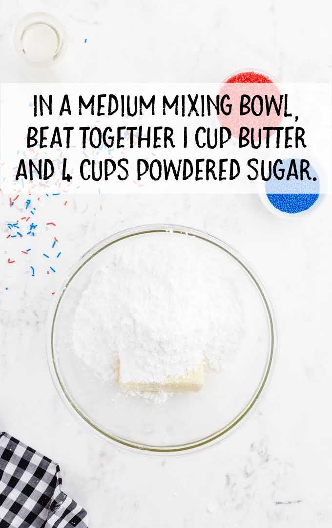 butter and powdered sugar mixed together 