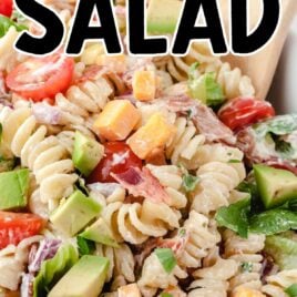 BLT Pasta Salad in a bowl