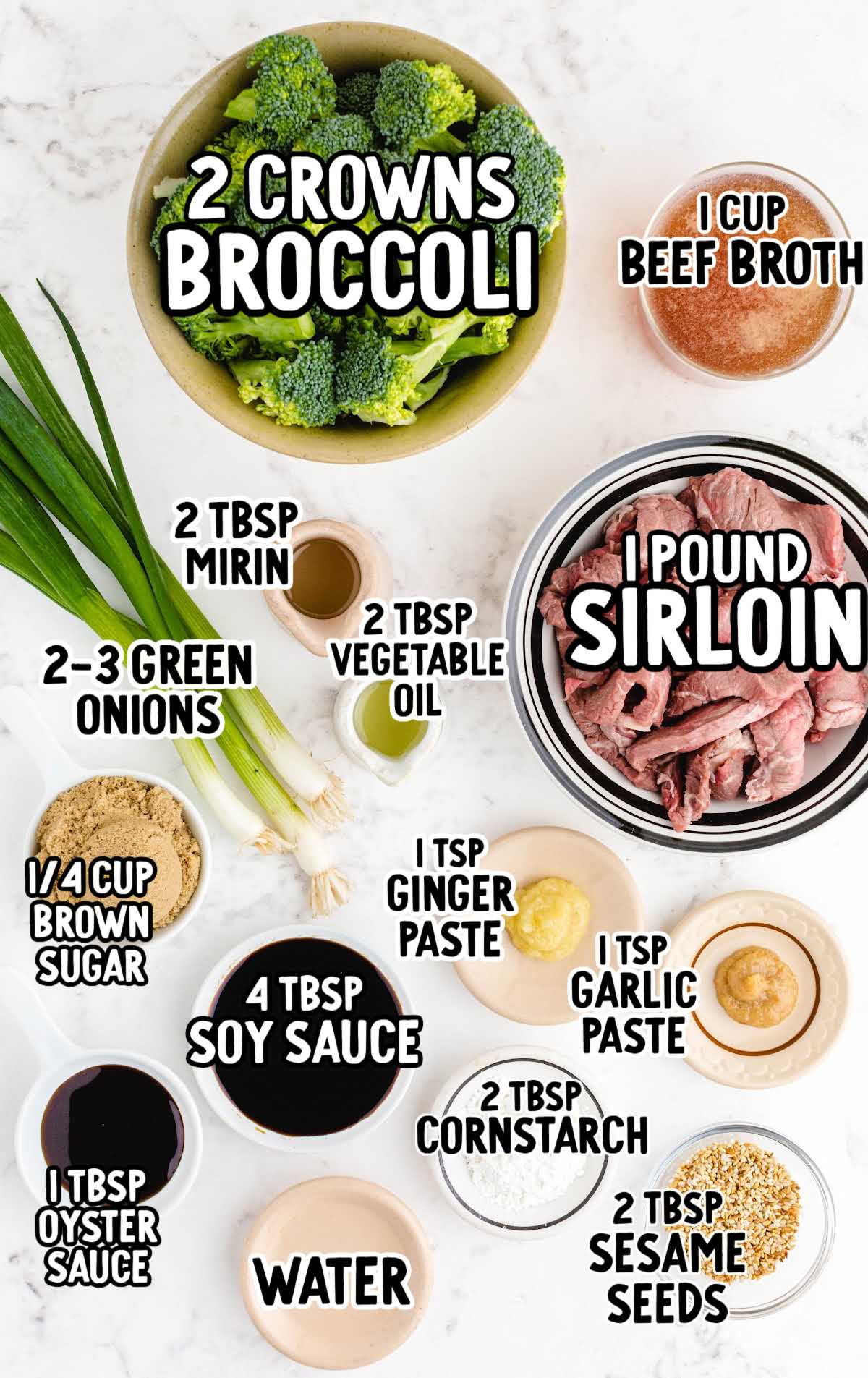 beef and broccoli raw ingredients that are labeled