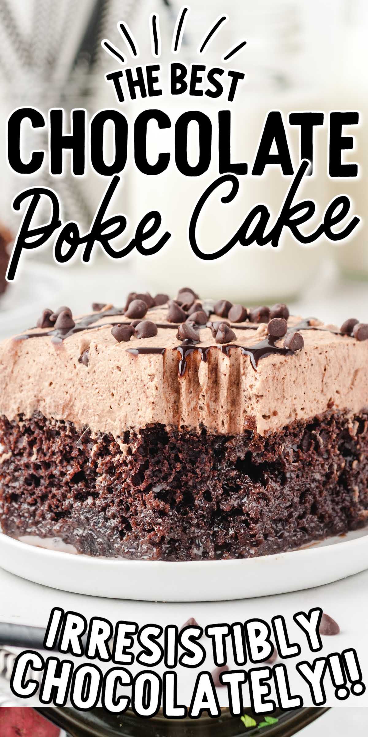 Chocolate Poke Cake - Spaceships And Laser Beams Chocolate Poke Cake