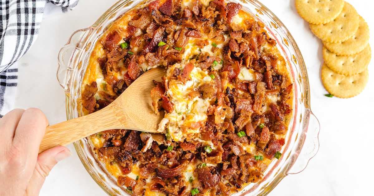 Cheddar Bacon Cream Cheese Dip - The Cheese Knees