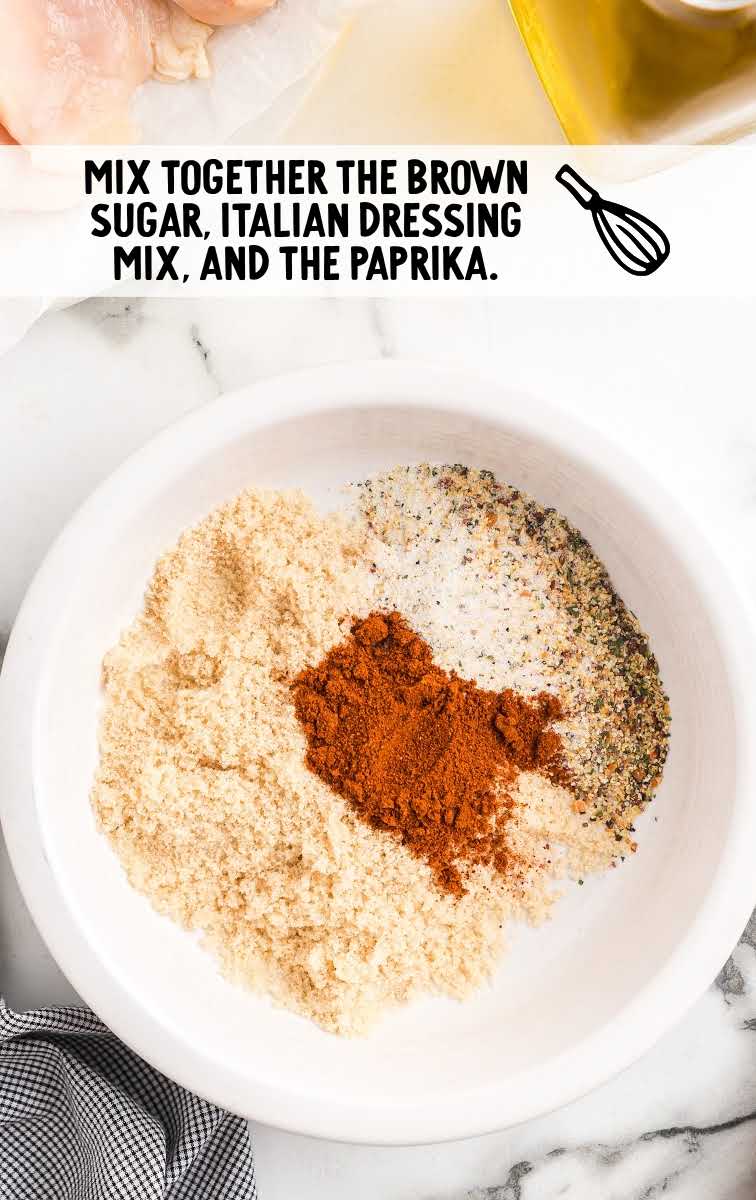 brown sugar, italian dressing mix, and paprika 