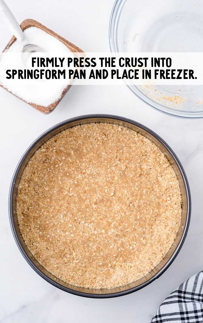 crust pressed into a springform pan 