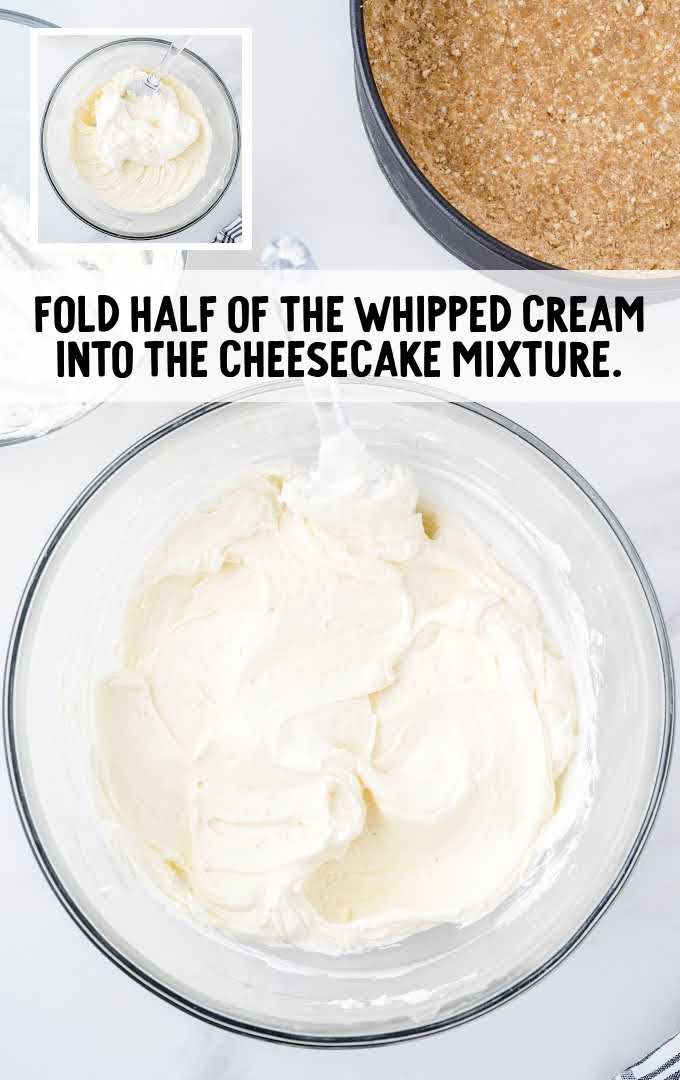 whipped cream folded into the cheesecake mixture