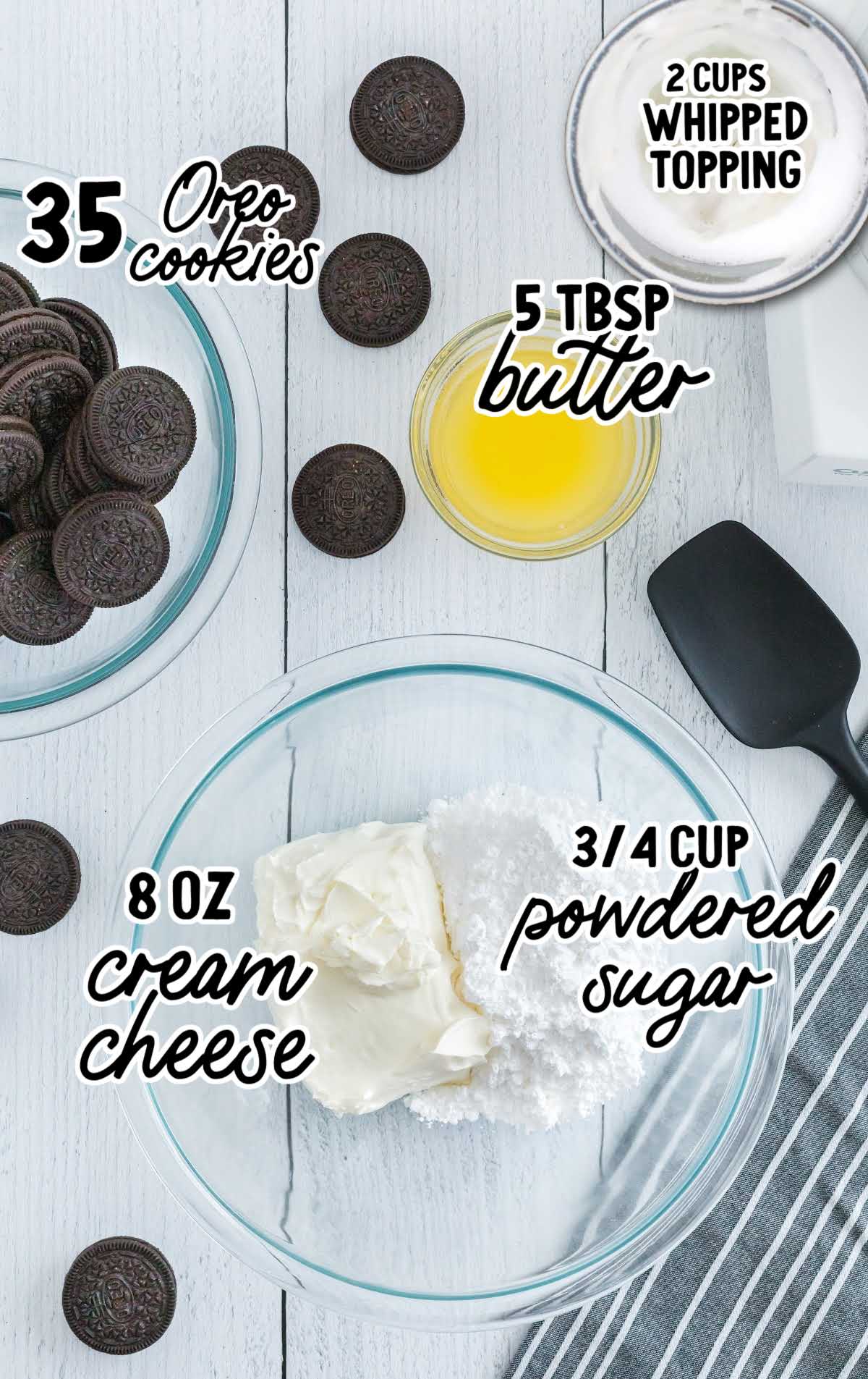 Oreo Pie raw ingredients that are labeled