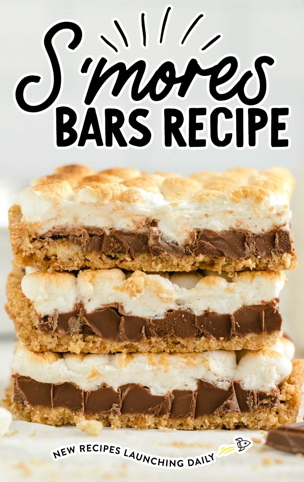 Smores Bars stacked on top of each other