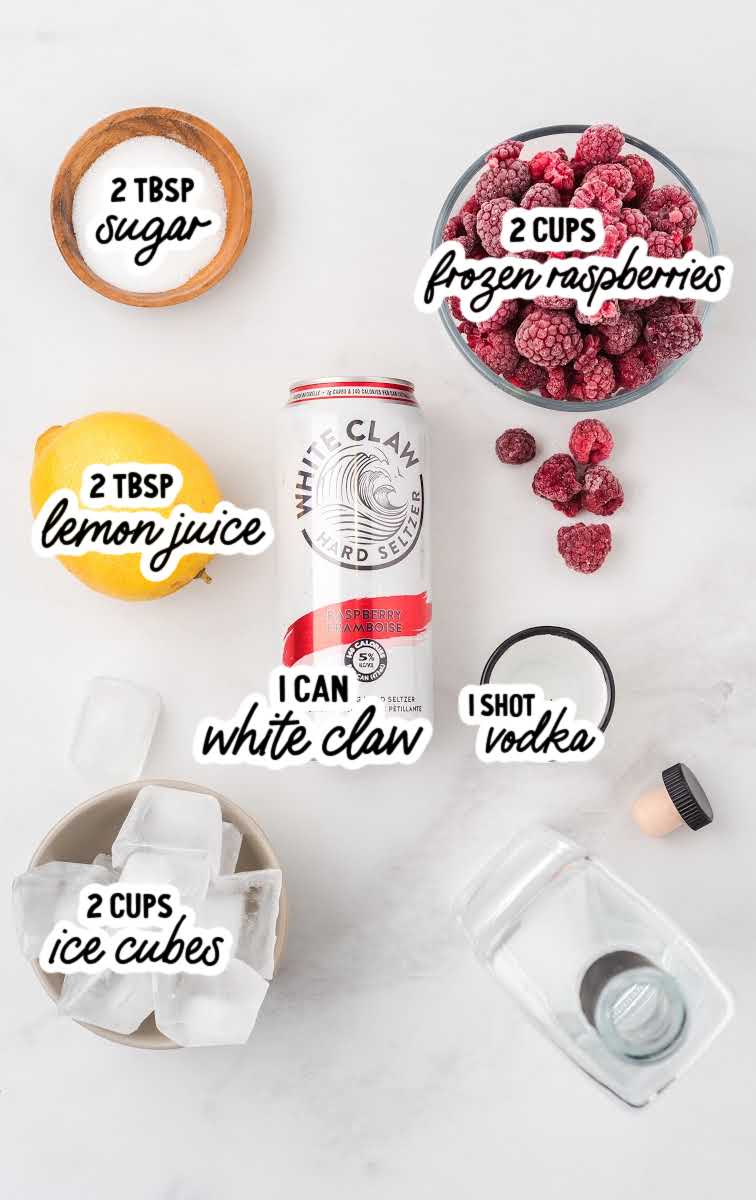 White Claw slushie raw ingredients that are labeled