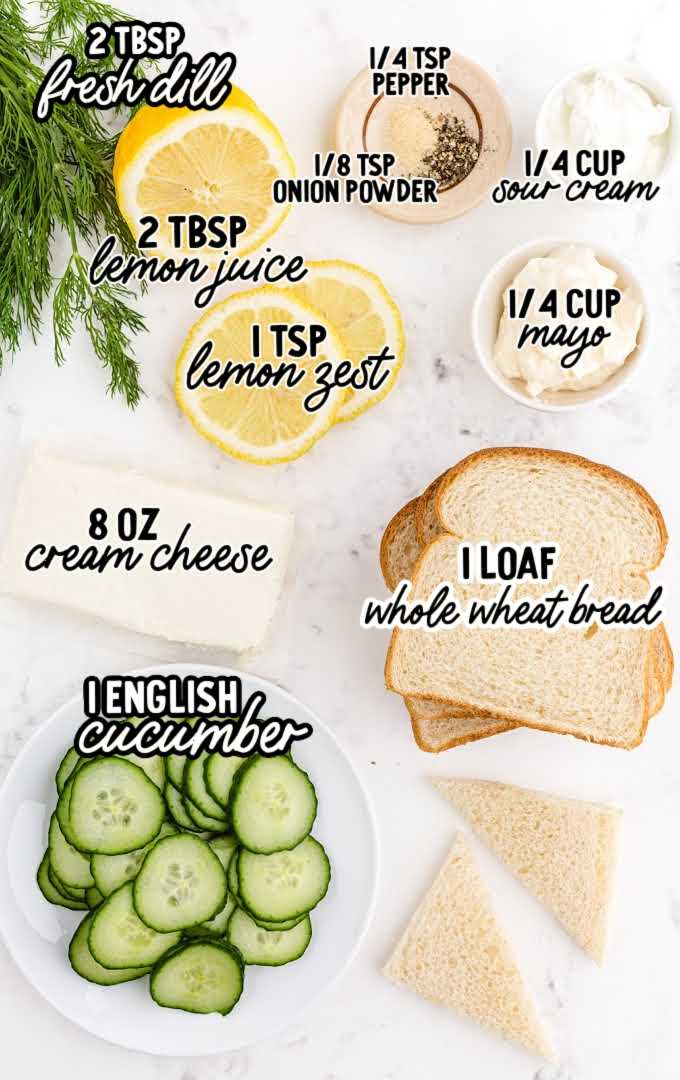 cucumber sandwiches raw ingredients that are labeled