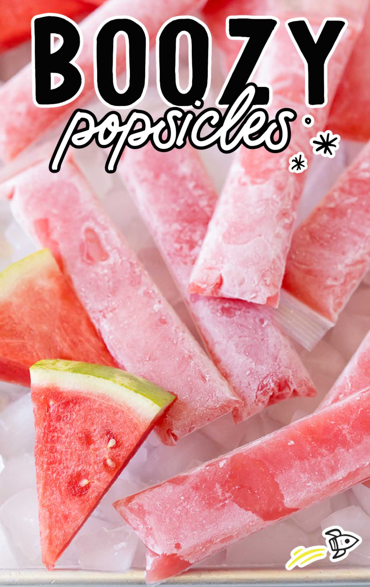 boozy popsicles with slices of watermelon