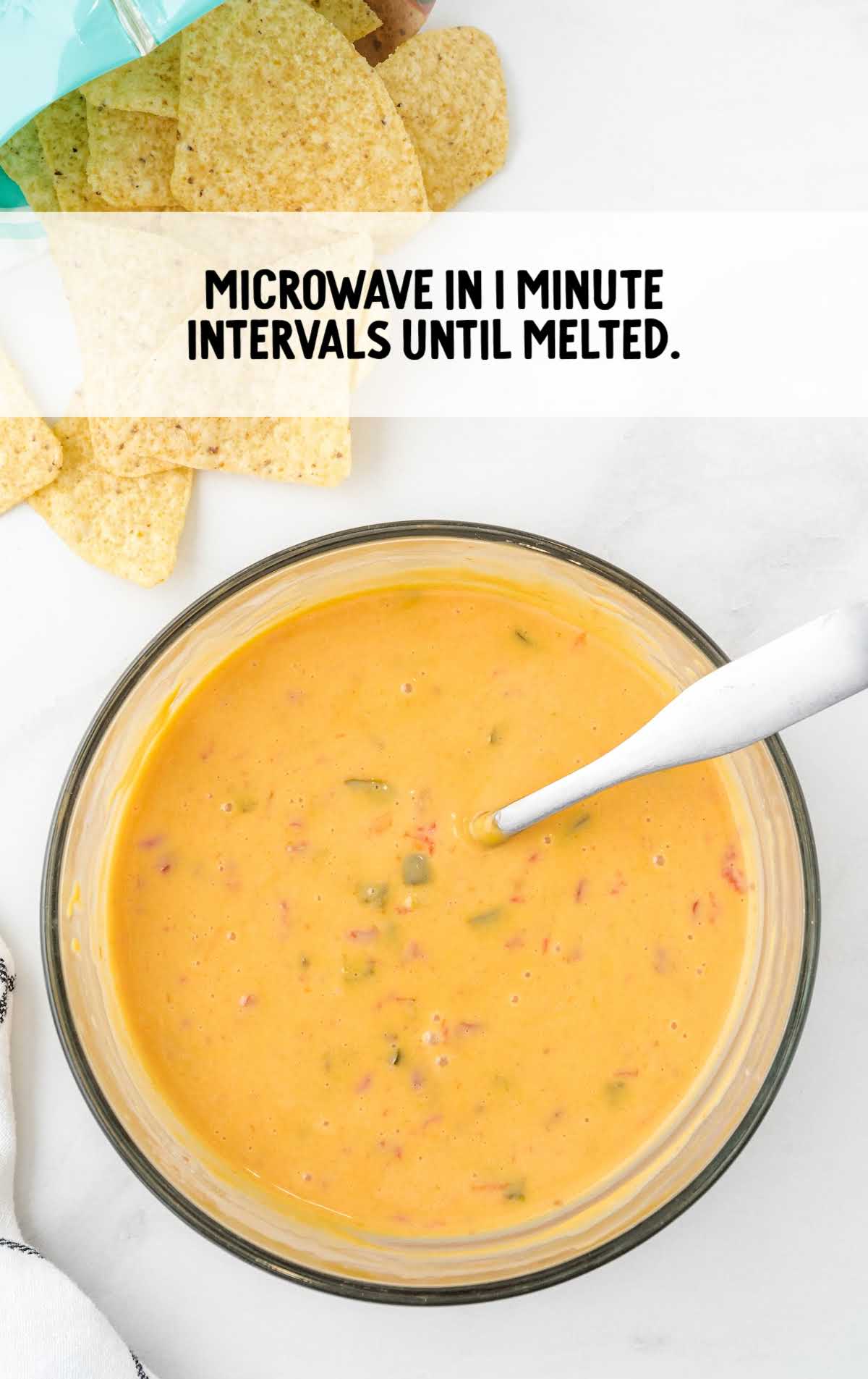 cheese dip ingredients combined in a bowl