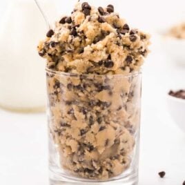 close up shot of Edible Cookie Dough in a cup