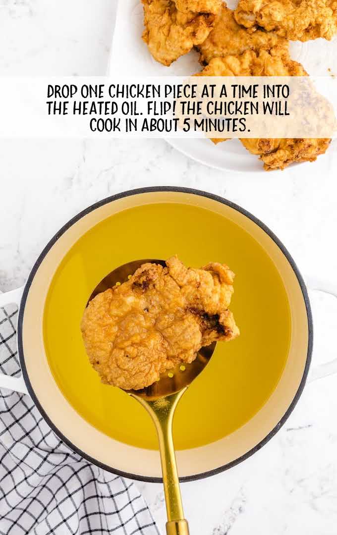 chicken fried in oil
