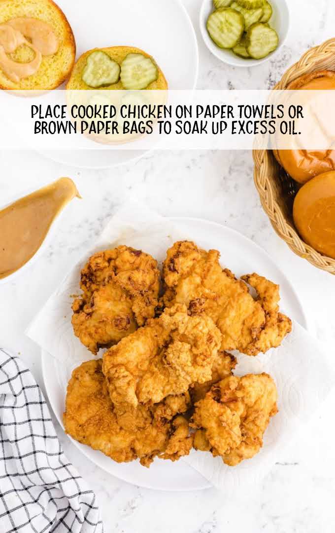 chicken on a plate with paper towels