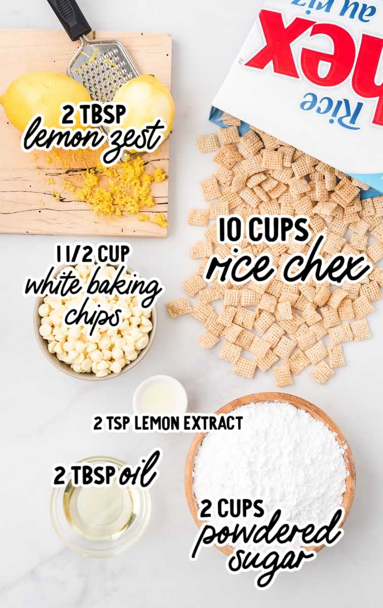 lemon puppy chow raw ingredients that are labeled