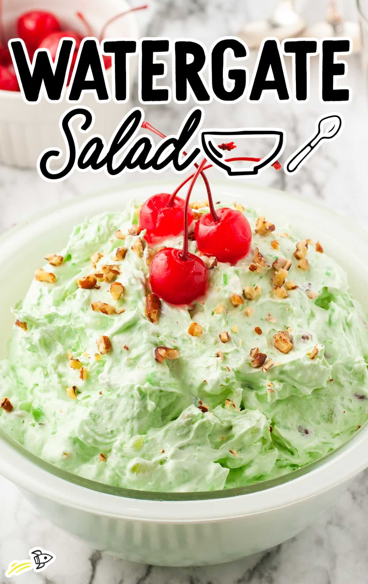 a close up shot of Watergate Salad in a bowl