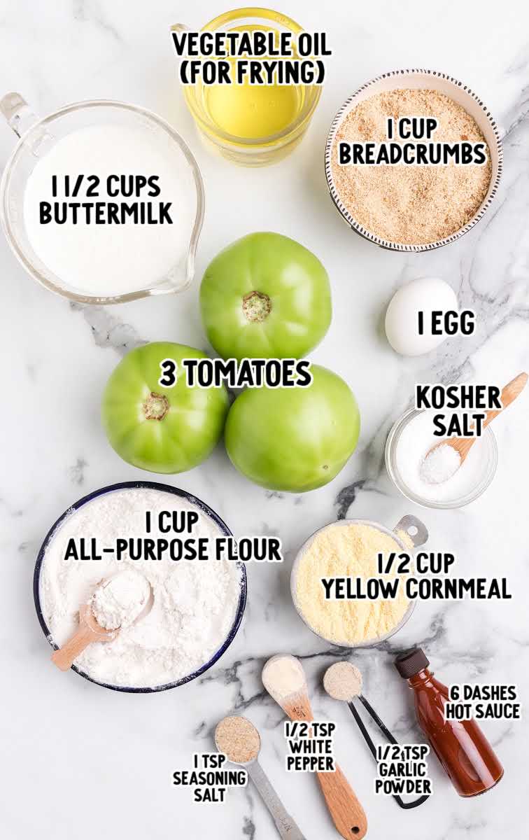 fried green tomatoes raw ingredients that are labeled