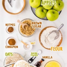 Apple Crisp raw ingredients that are labeled