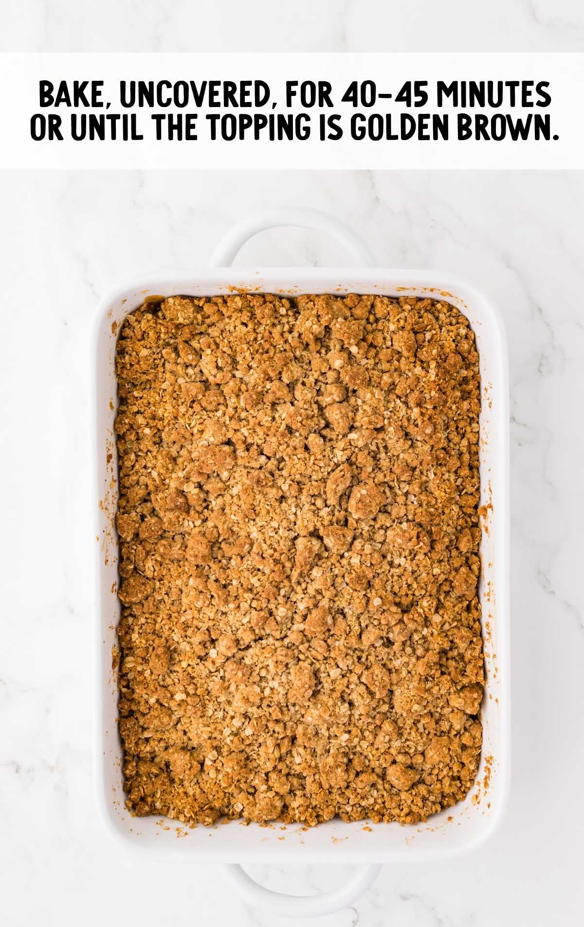 Apple Crisp baked in a baking dish