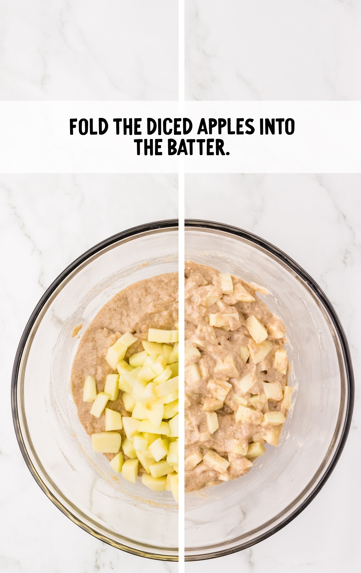 A bowl of food on a plate, with Apple fritters