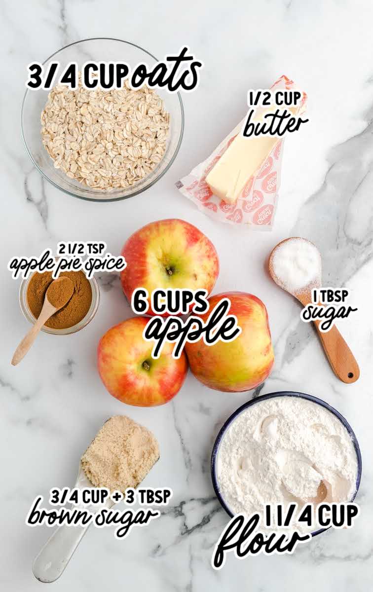 campfire apple crisp raw ingredients that are labeled