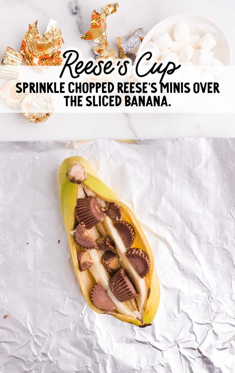 Reese's minis being added to banana