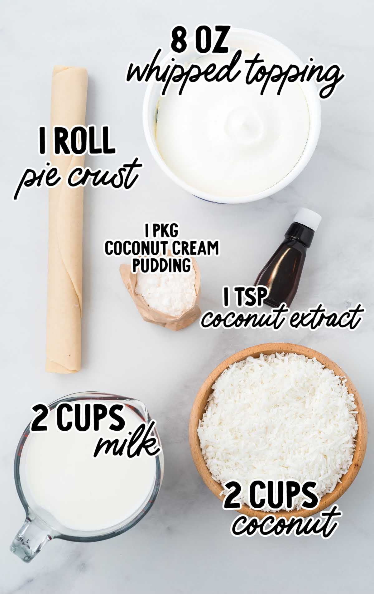 coconut cream bars raw ingredients that are labeled