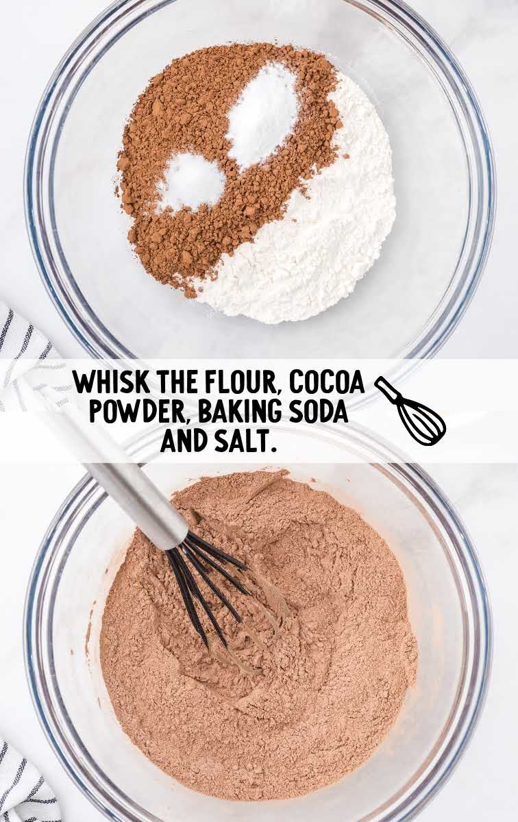 Hostess Cupcakes process shot of ingredients being whisked together in a bowl