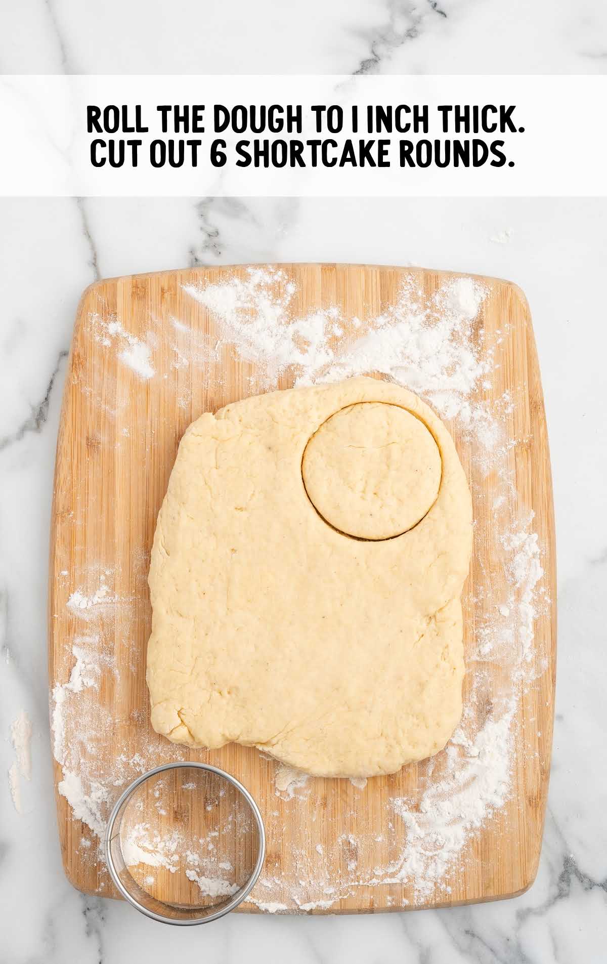 dough cut out into circles