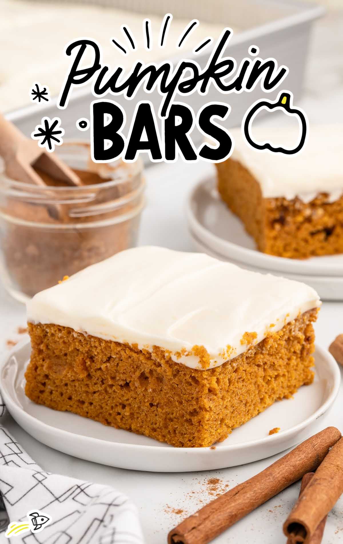 a slice of Pumpkin Bar on a plate