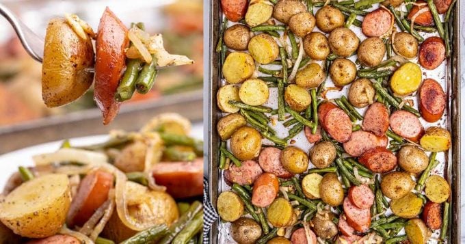 Sausage Green Bean Potato Casserole - Spaceships and Laser Beams