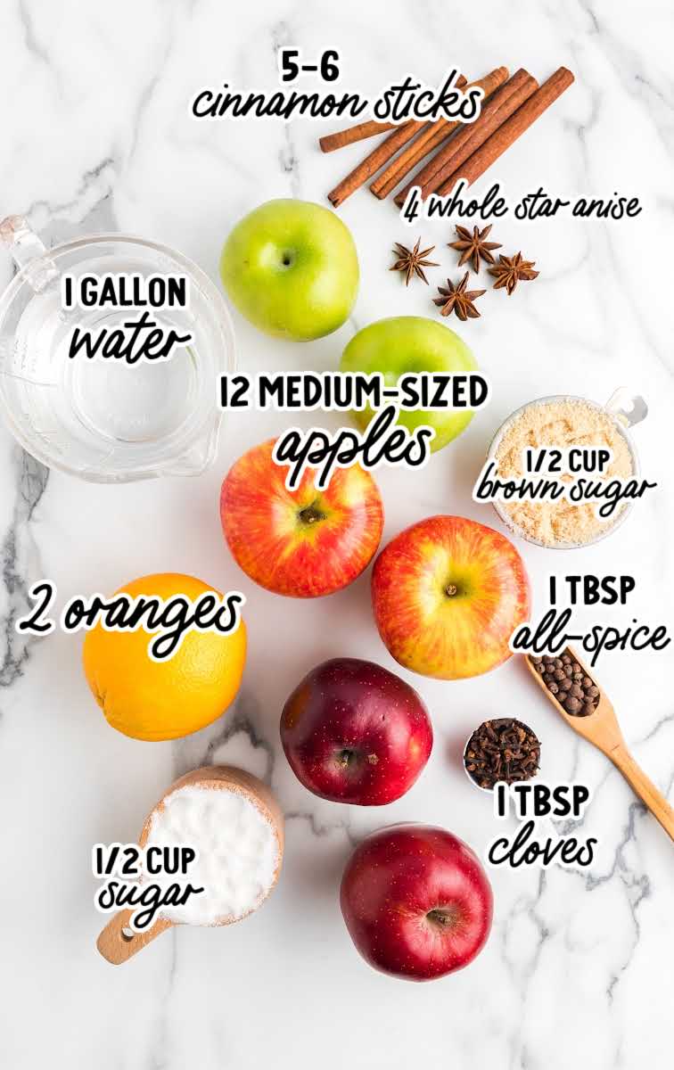 Apple Cider raw ingredients that are labeled