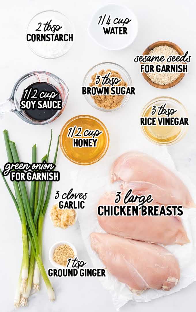 crockpot teriyaki chicken raw ingredients that are labeled