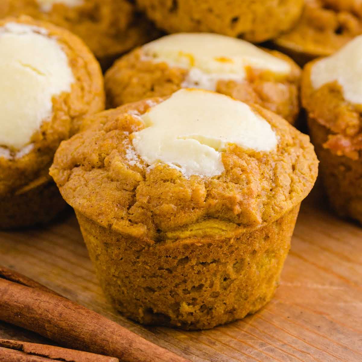 Pumpkin Cream Cheese Muffins - The Gunny Sack