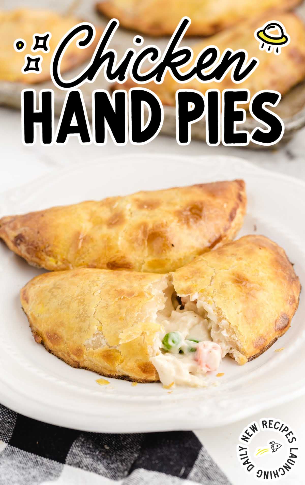 close up shot of Chicken Hand Pies on a plate