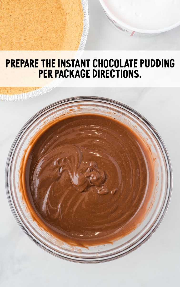 chocolate pudding made in a bowl