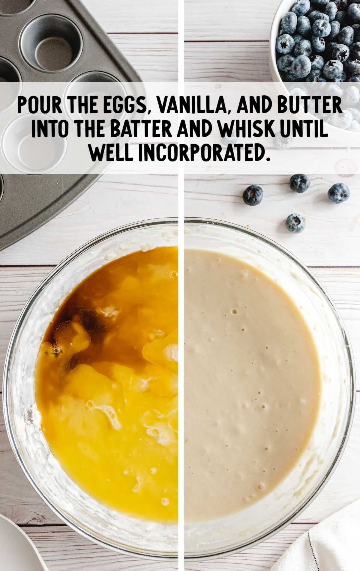Mini Pancakes process shot of ingredients in a bowl
