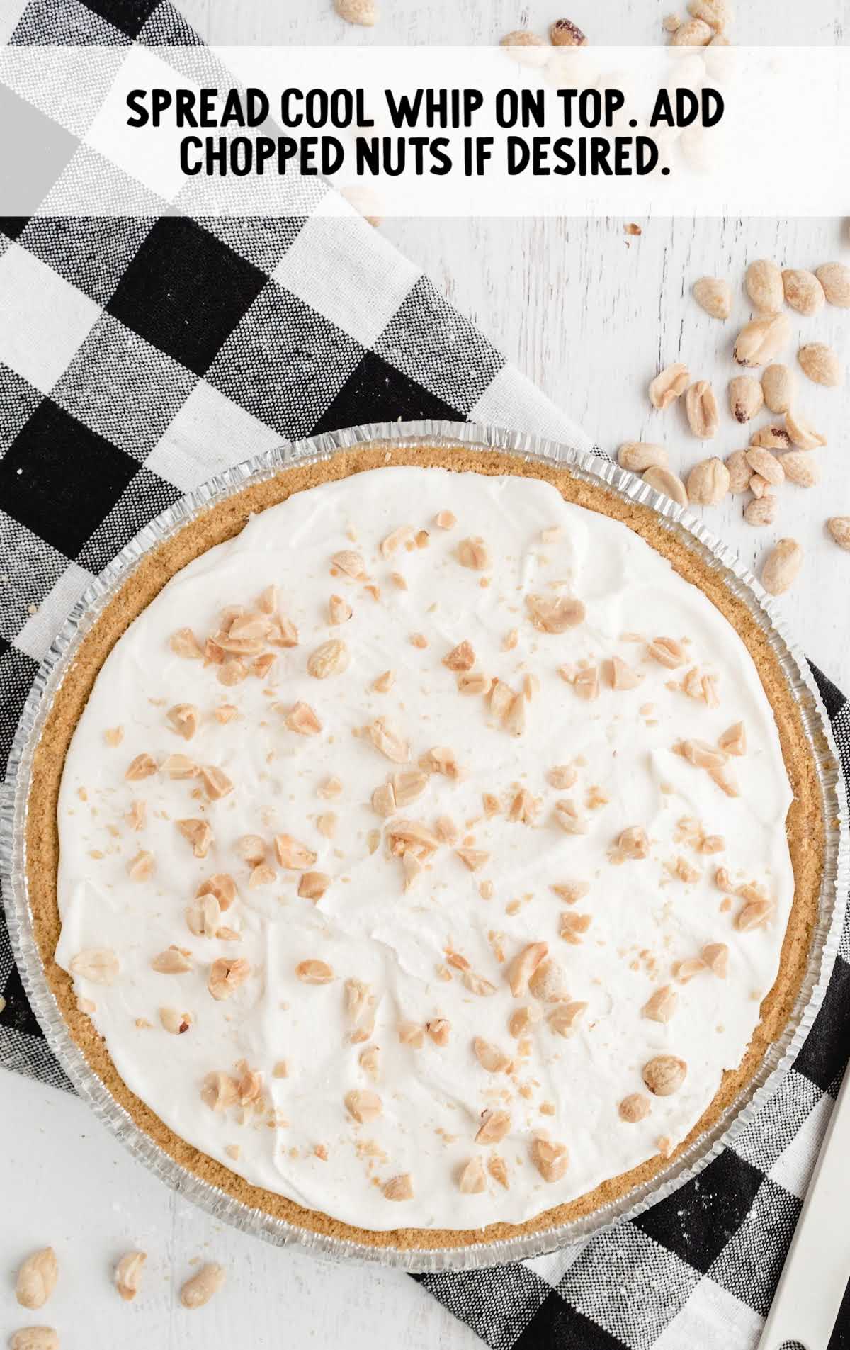 cool whip spread on top and add chopped nuts