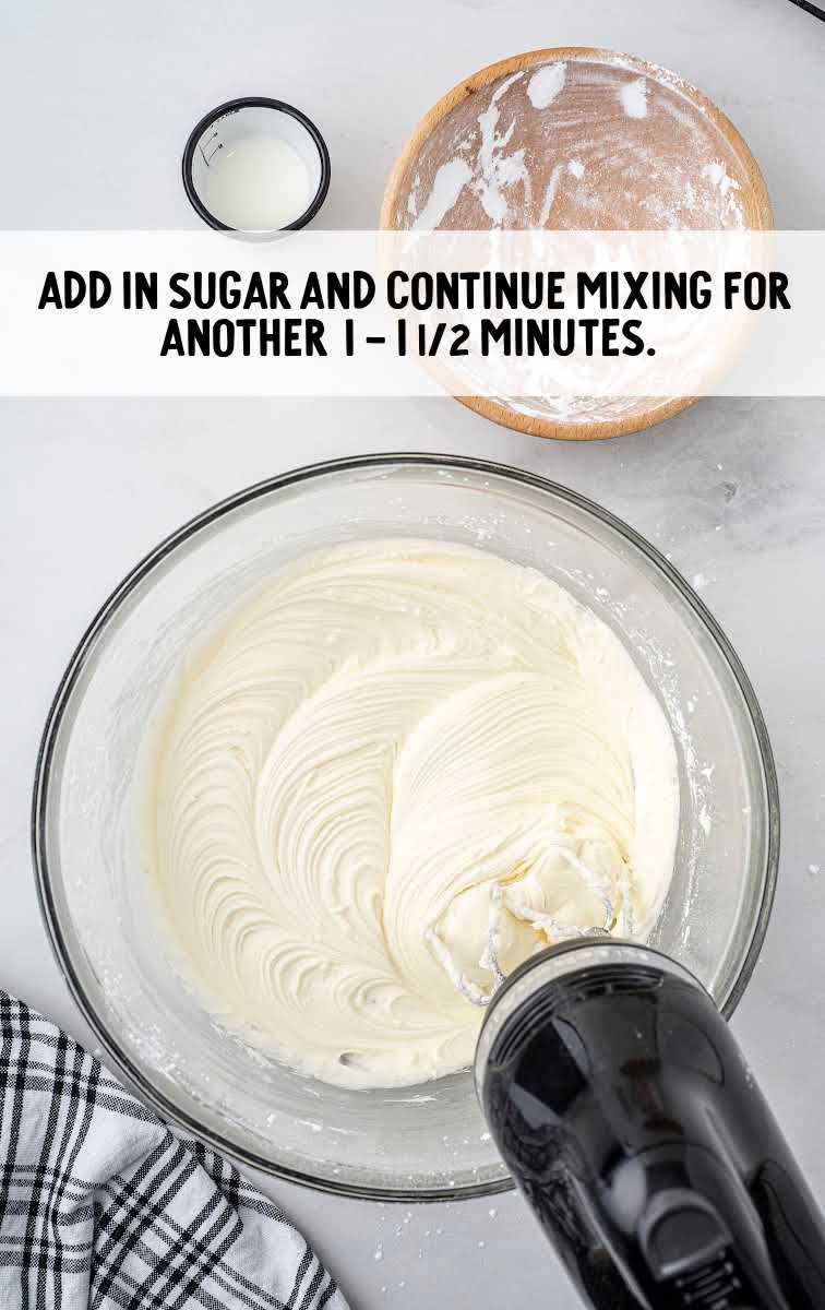 sugar added and continued mixing 