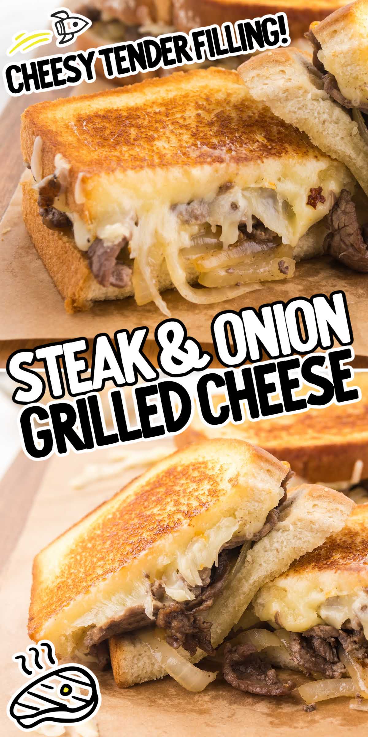 Steak Grilled Cheese - Spaceships and Laser Beams
