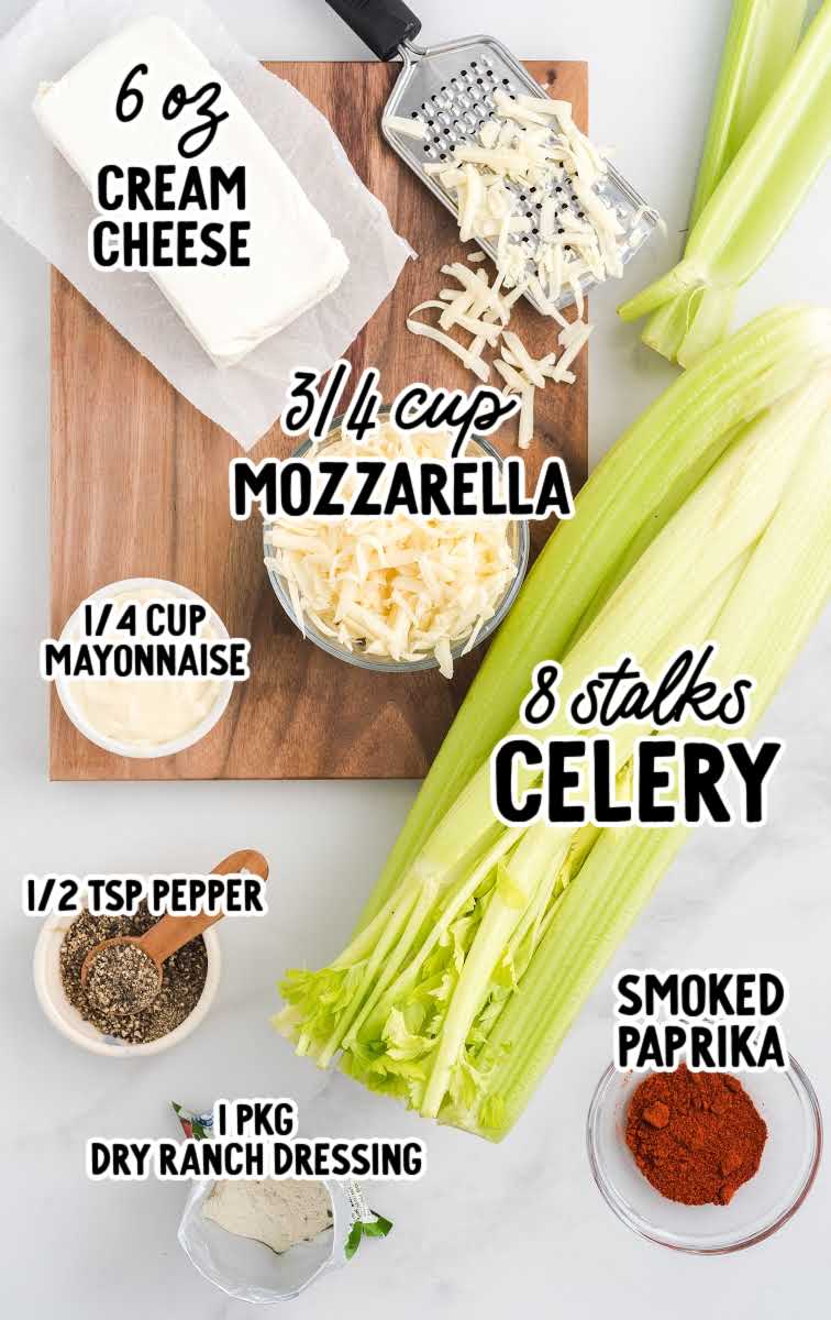 Stuffed Celery raw ingredients that are labeled
