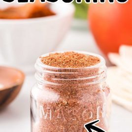 close up shot of a mason jar filled with Taco Seasoning