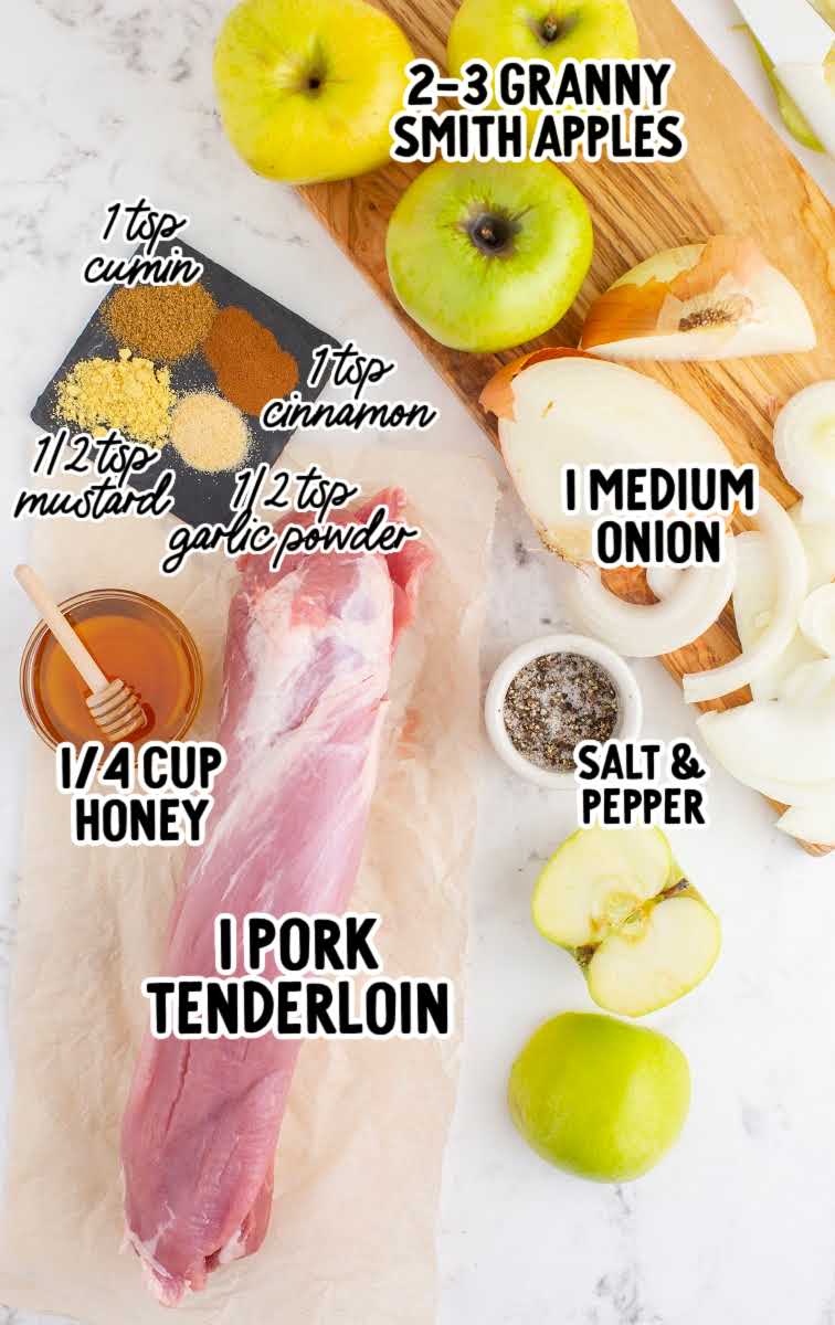 crockpot apple pork tenderloin raw ingredients that are labeled