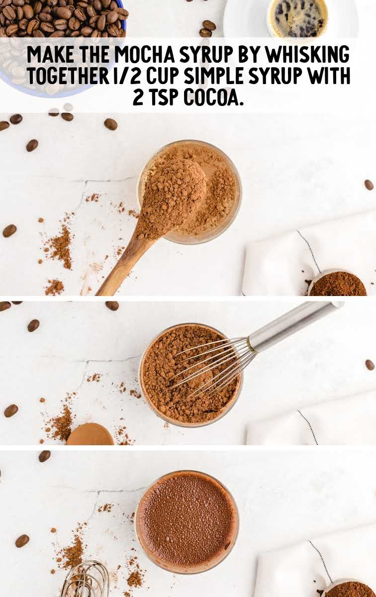 simple syrup whisked together with cocoa 