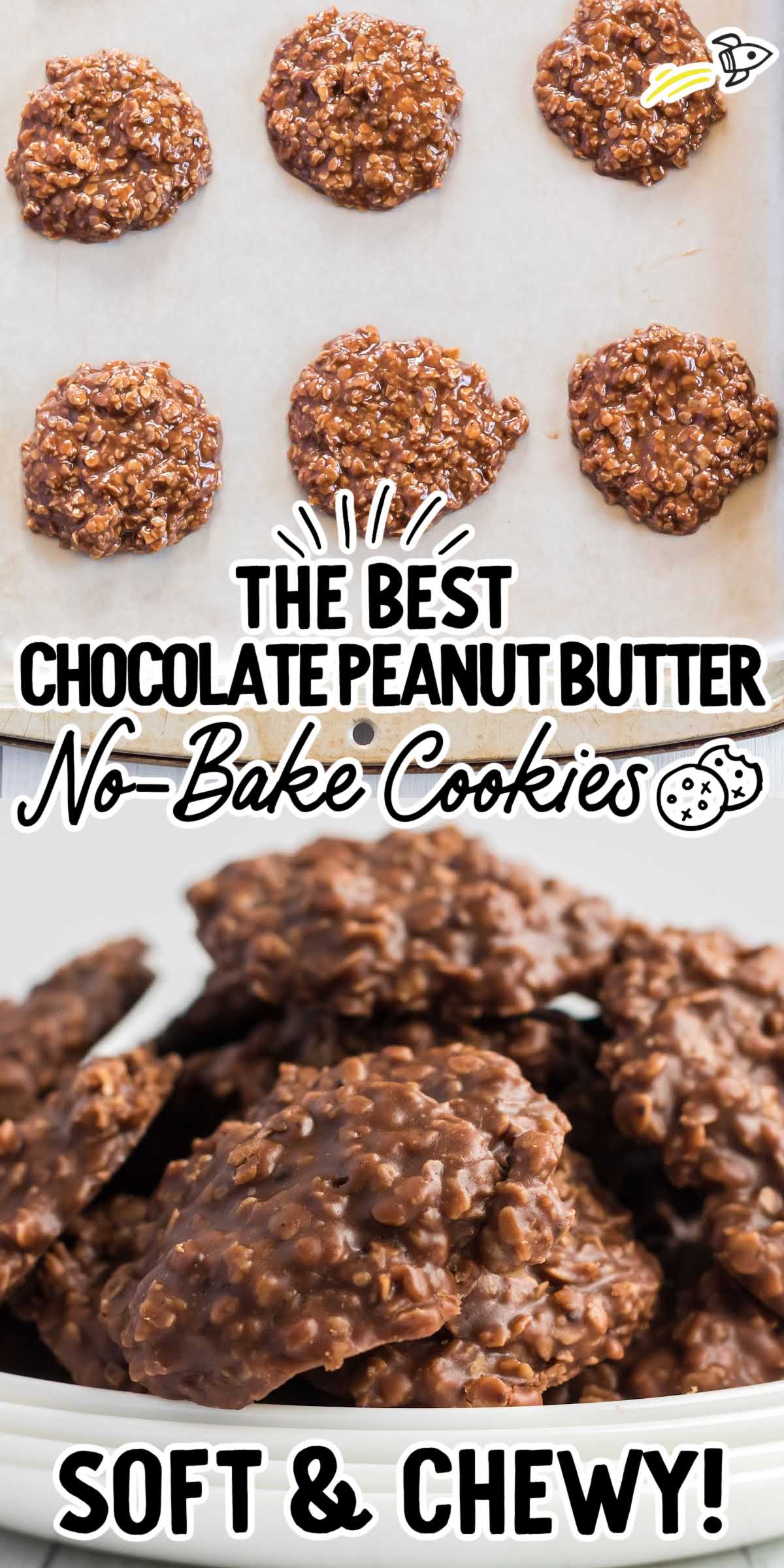 Chocolate Peanut Butter No Bake Cookies - Spaceships and Laser Beams