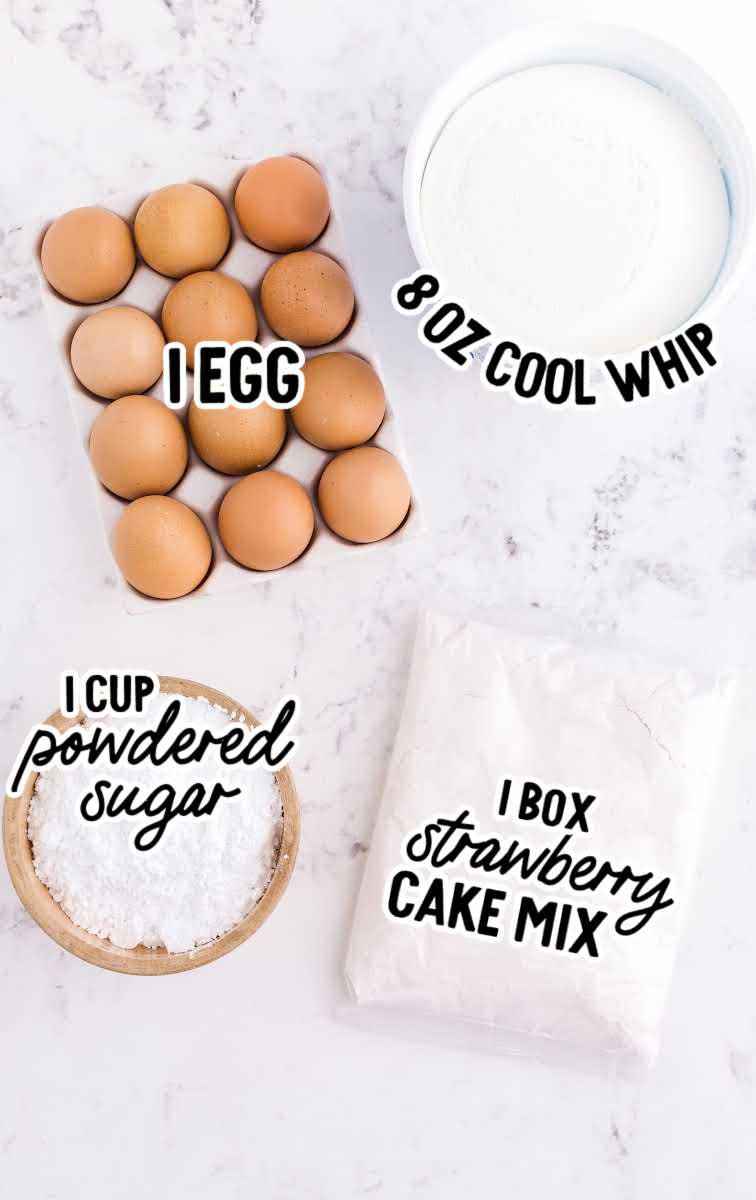 Cool Whip Cookies raw ingredients that are labeled