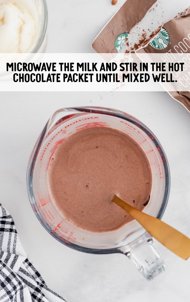 milk and hot chocolate mixed 