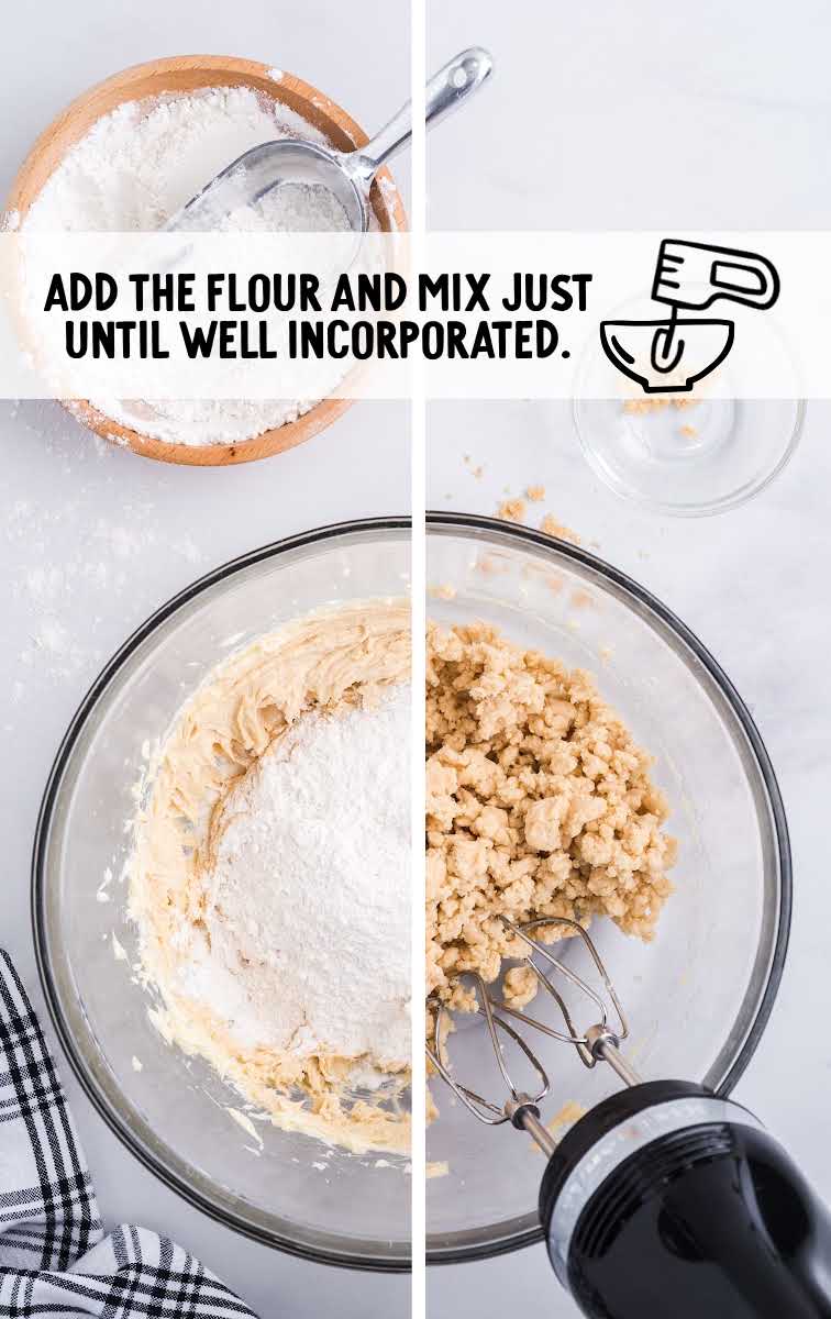flour added to the butter and whisked together in a bowl