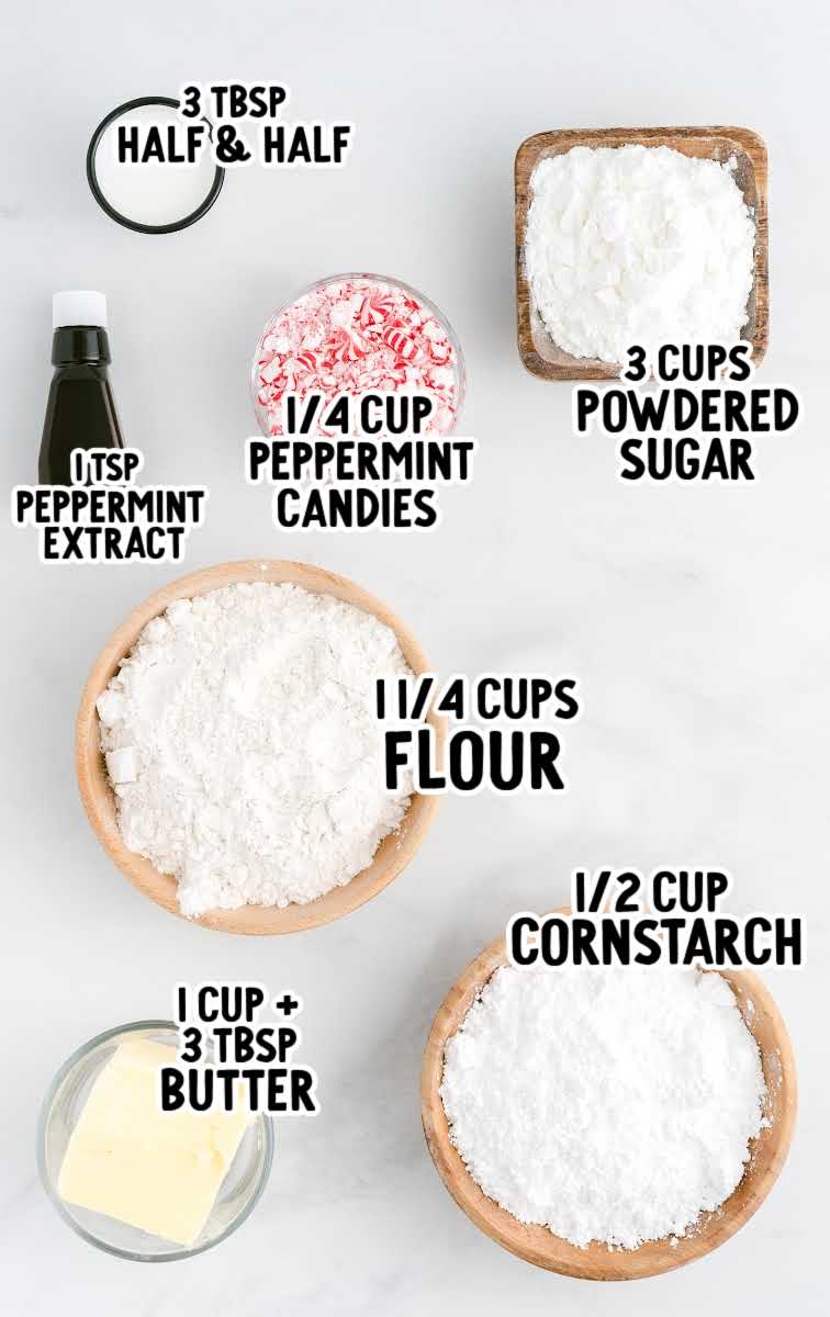 Peppermint Meltaways raw ingredients that are labeled
